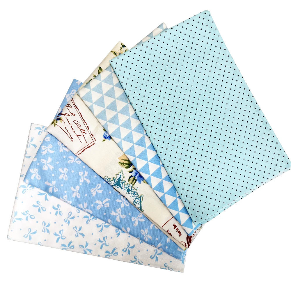 Teramila 5 PCS/Pack Cotton Fabirc Flower Printed Cloth For Hair Bows Sewing Quilt Doll Costume, Scrapbook Decoration Accessories