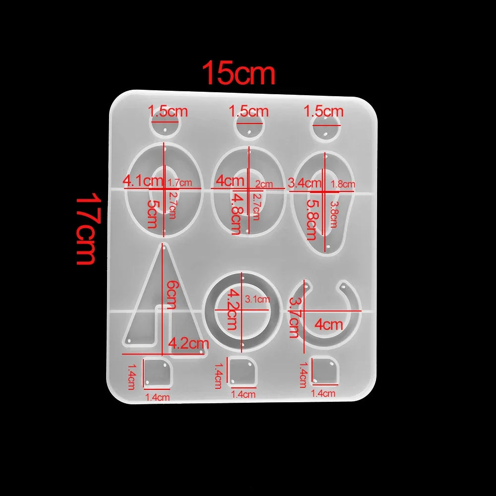 Earring Pendant Silicone Mold Epoxy Resin Jewelry Making Molds Heart Leaves Moon DIY Charms Pendant Mould Creative Jewelry Craft