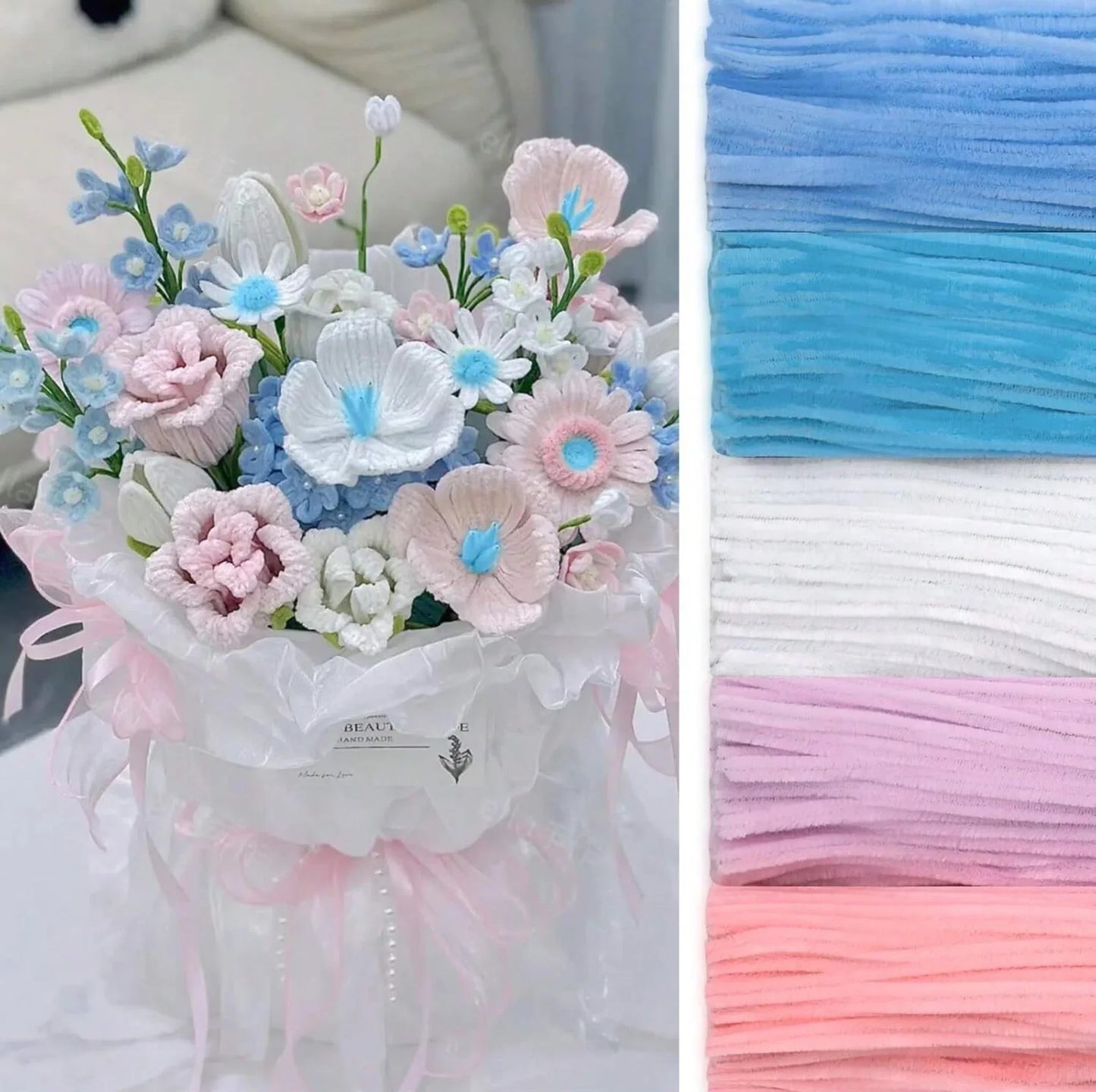 500/600 Pieces Pipe Cleaners Chenille Stems 12 Inch Craft Supplies Bulk for DIY Art and Craft Projects Creative Gift