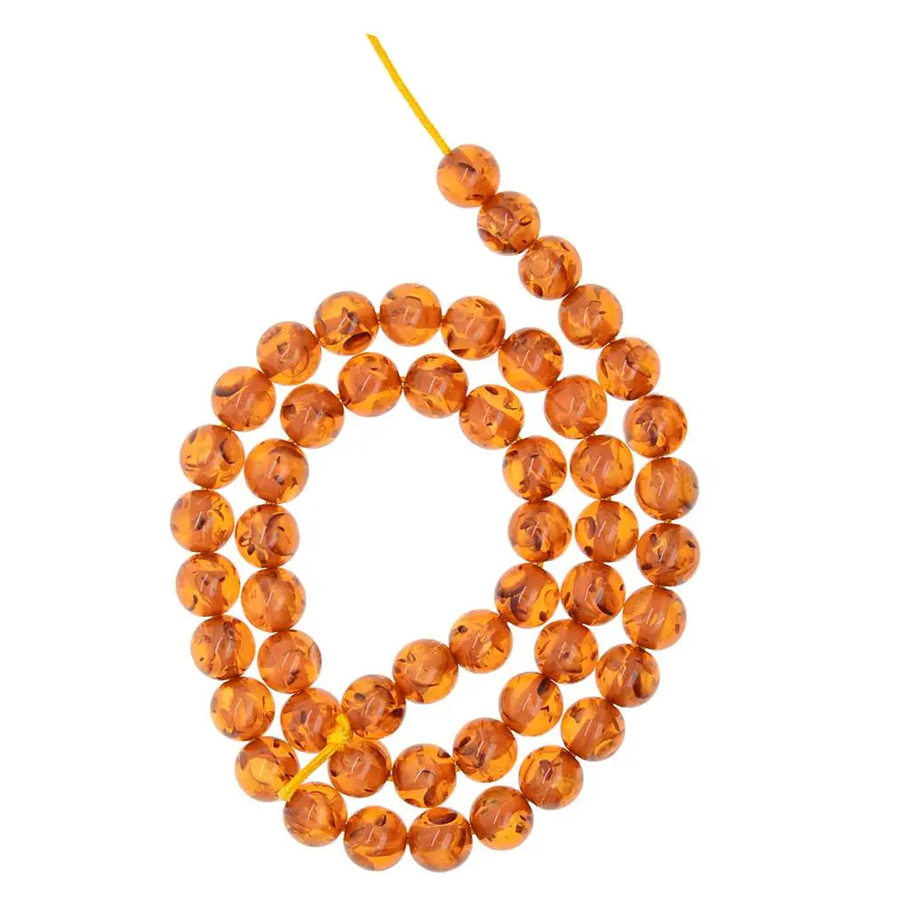 8mm Artificial Amber Beads for Jewelry Making DIY Findings Honey Brown