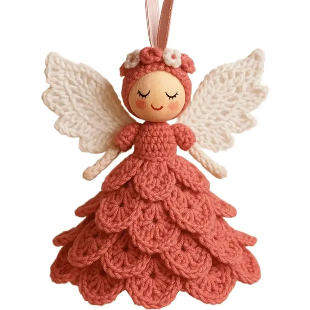 DIY Crochet Angel Ornament Kit Handwoven DIY Material Kit Craft Knitting Kit For Beginners (Unfinished)
