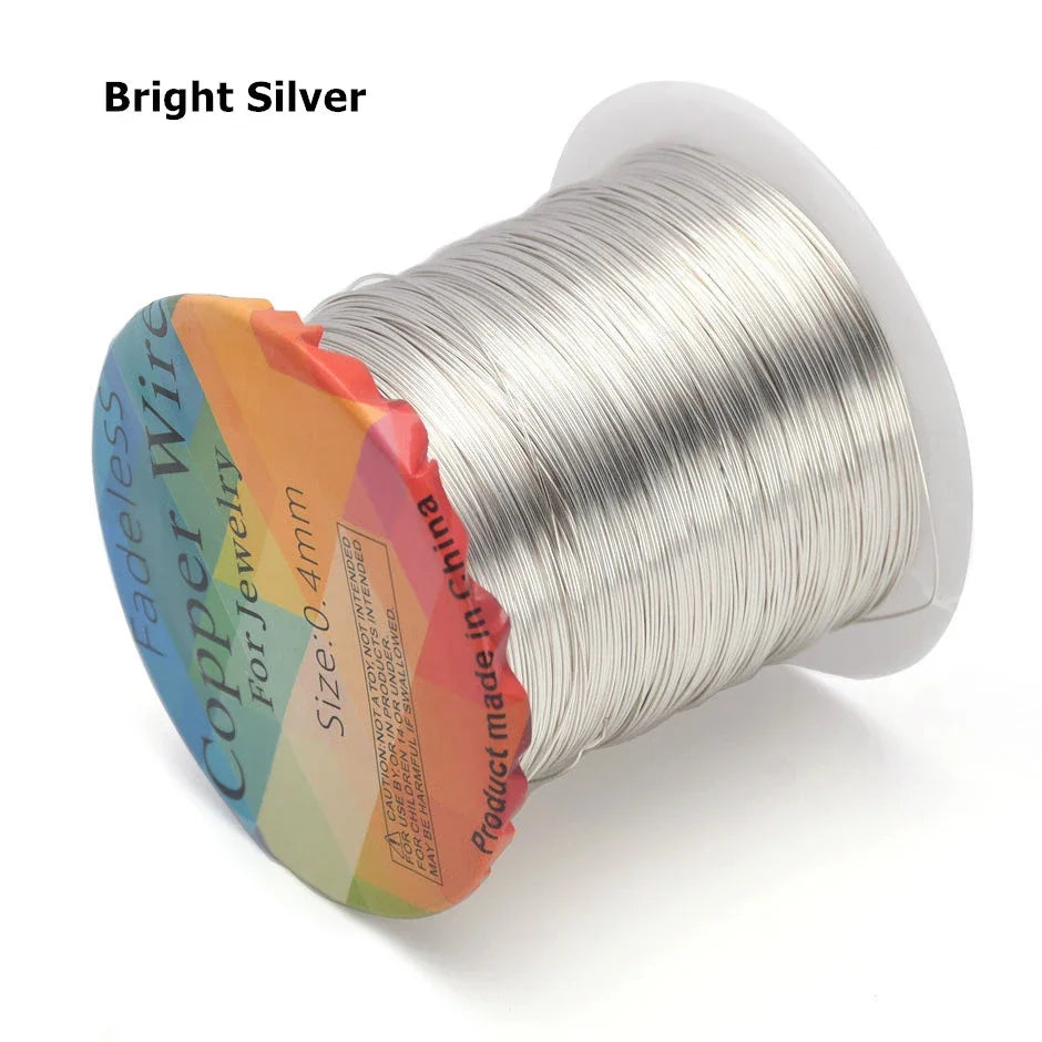 Solid Colorfast Copper Wire Tarnish-Resistant Beading Wire DIY Craft Jewelry Making Accessories 18 to 32 Gauge ( 32Ga/1969 ft )