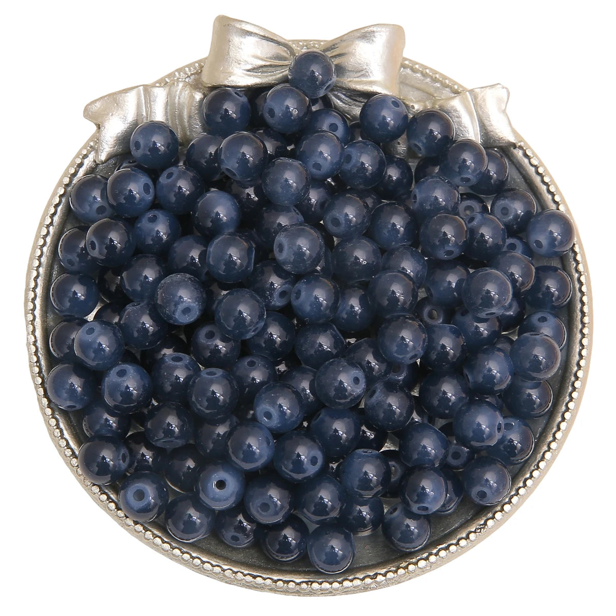 4/6/8/10mm Jelly Painted Glass Imitation Jade Round Beads - DIY Jewelry (Bracelet/Necklace) & Accessories 100/50/20pcs/Pack