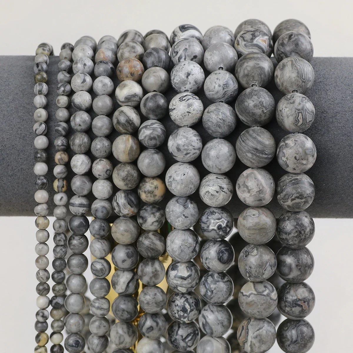 Natural Stone Beads 4 6 8 10 12mm Tiger Eye Amazonite Turquoises Agates Lava Round Spacer Beads For Jewelry Making DIY Bracelets