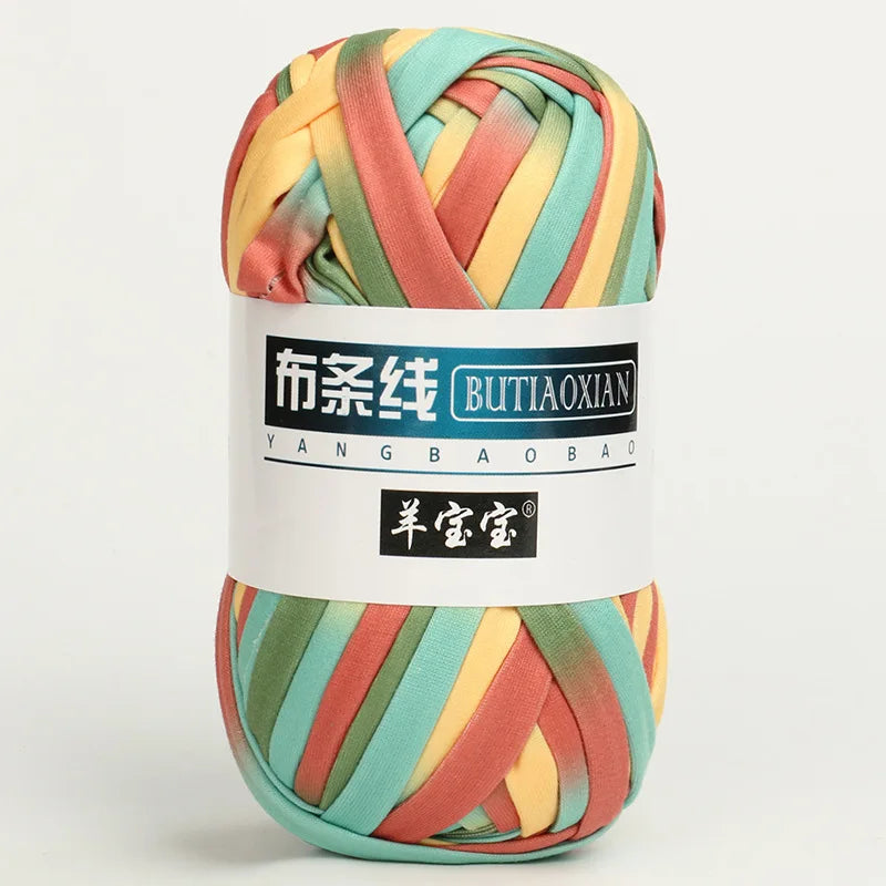 100g/pc Crocheting T Shirt Thick Soft Cloth Yarn for Hand Knitting Crochet Line Woven Handbag Blanket Thick Yarn Flat thread