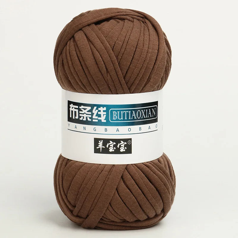 1Pc 100g T Shirt Thick Soft Cloth Yarn for Hand Knitting Crochet Woven Handbag Blanket Thick threads DIY mat slipper basket line