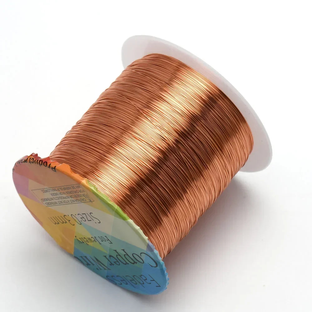 Solid Colorfast Copper Wire Tarnish-Resistant Beading Wire DIY Craft Jewelry Making Accessories 18 to 32 Gauge ( 32Ga/1969 ft )