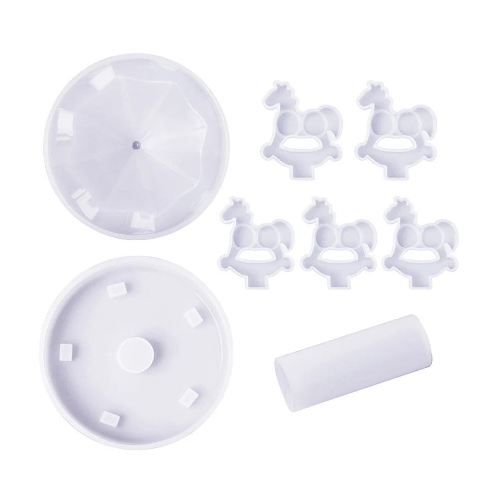 Epoxy Carousel Resin Mold Table Ornament Epoxy Resin Crafting Tools Home Living Room Bedroom Decorations Accessories