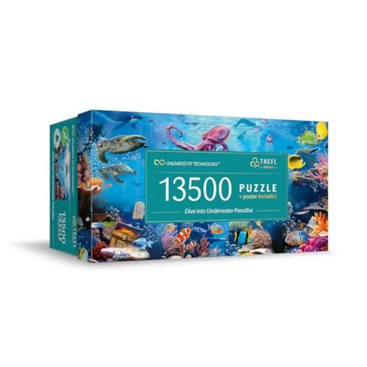 Dive into Underwater Paradise 13500 Jigsaw Puzzle Prime 78"x54" Large Jigsaw, Thick Cardboard, Colorful Ocean Bottom, Creative F