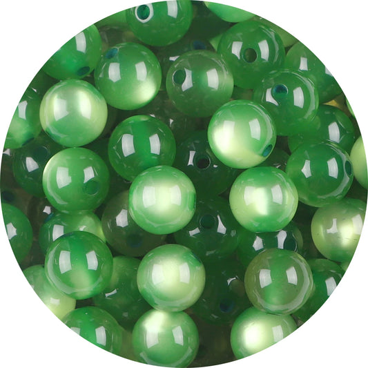 100pcs pack Resin Imitation Cat Eye Round Beads ColorfulStraight Hole Loose Beads Handmade Diy Beaded Earrings AccessoriesBracel