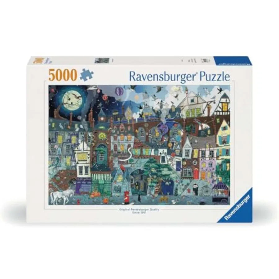 Fantasy Street - 5000 Piece Jigsaw Puzzle - Stunning Imagery - Beautiful and Intricate - Olde Victorian Street Faire - Premium Q
