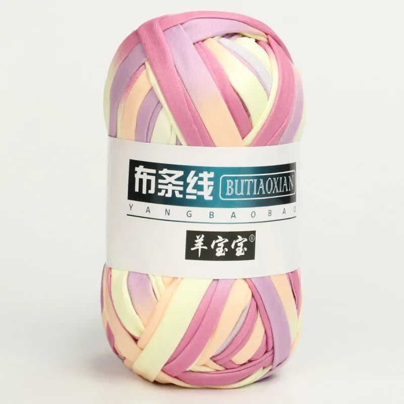 100g/pc Crocheting T Shirt Thick Soft Cloth Yarn for Hand Knitting Crochet Line Woven Handbag Blanket Thick Yarn Flat thread