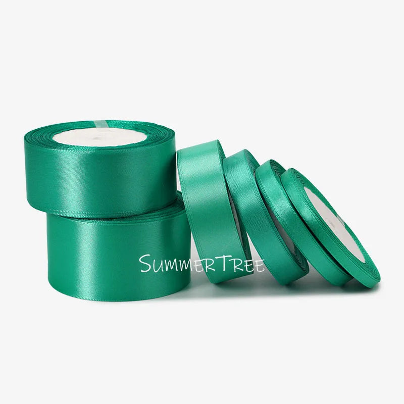 Satin Ribbon 25yards 6mm - 50mm Sash Gift Wrap Bow Handmade DIY Craft Halloween Christmas Wedding Birthday Party Decoration