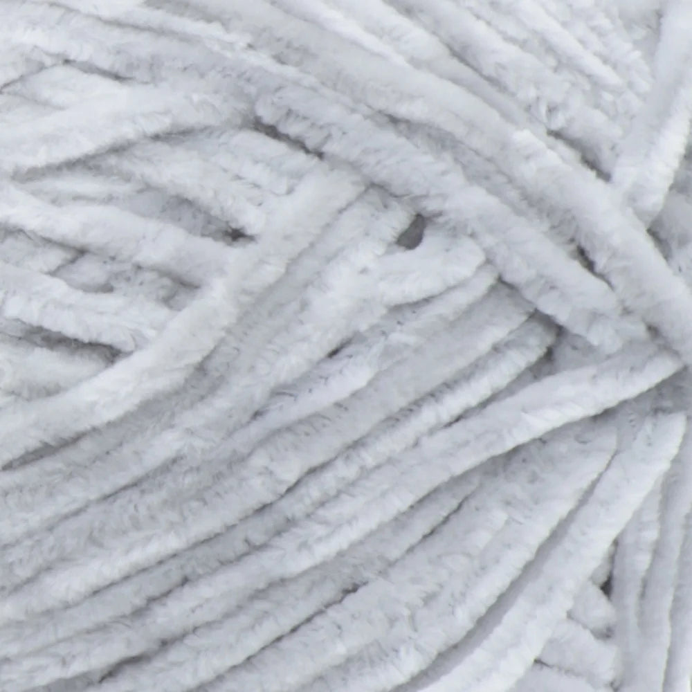 Baby Velvet Yarn Misty Gray 300g Soft Polyester Machine Washable Crochet Knit Projects No Shedding Perfect Blankets Booties