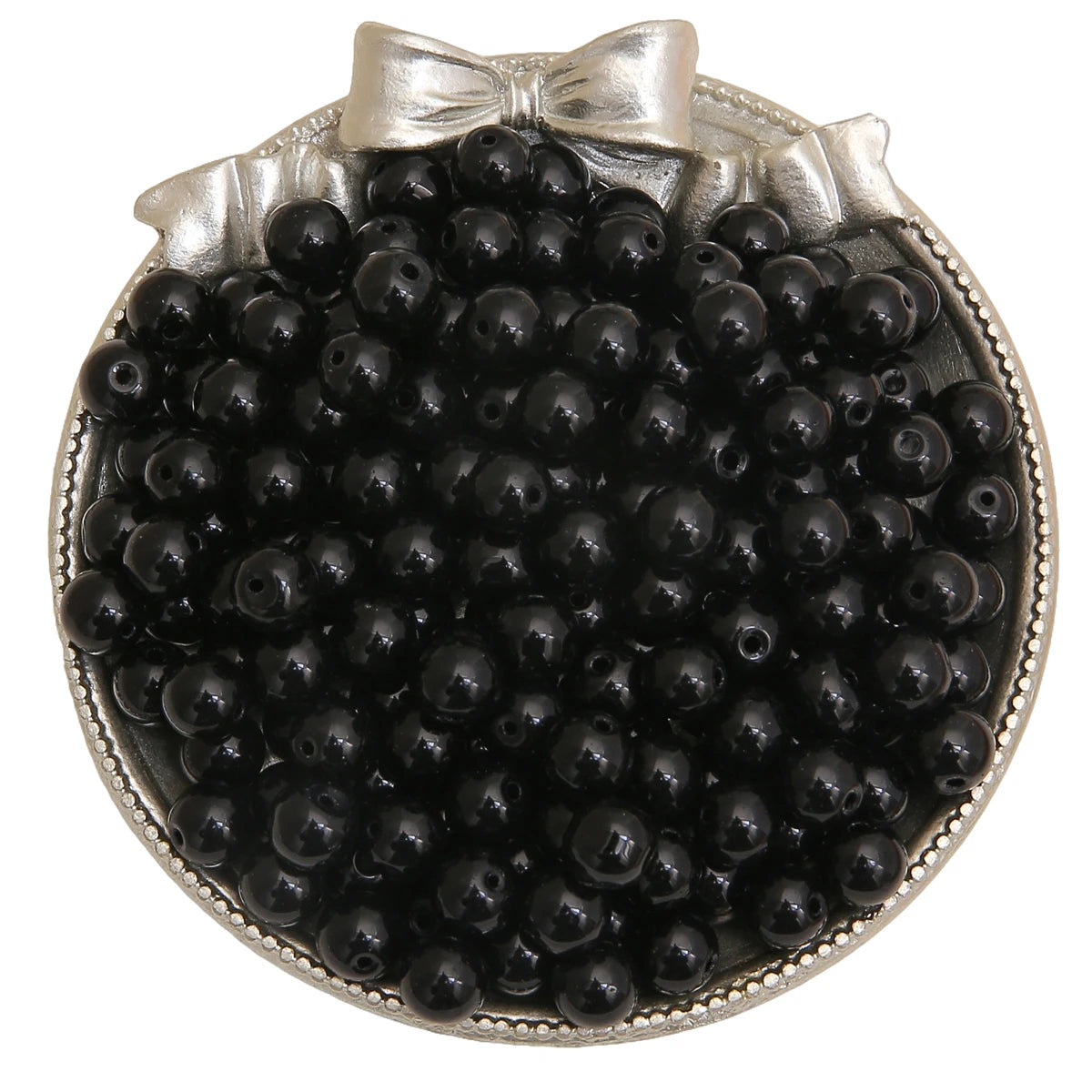 4/6/8/10mm Jelly Painted Glass Imitation Jade Round Beads - DIY Jewelry (Bracelet/Necklace) & Accessories 100/50/20pcs/Pack