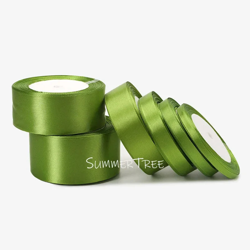 Satin Ribbon 25yards 6mm - 50mm Sash Gift Wrap Bow Handmade DIY Craft Halloween Christmas Wedding Birthday Party Decoration