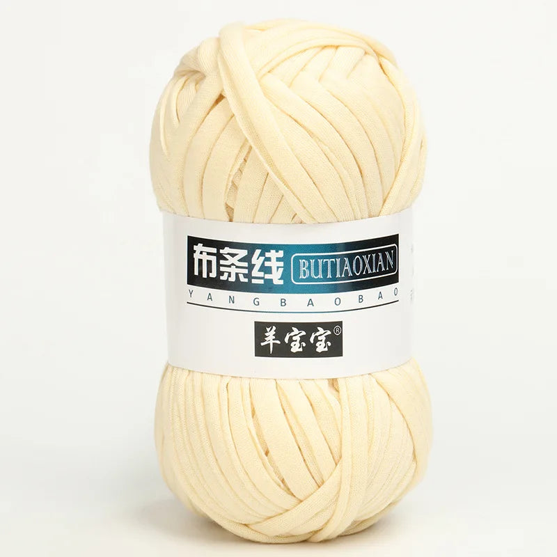 100g/pc Crocheting T Shirt Thick Soft Cloth Yarn for Hand Knitting Crochet Line Woven Handbag Blanket Thick Yarn Flat thread