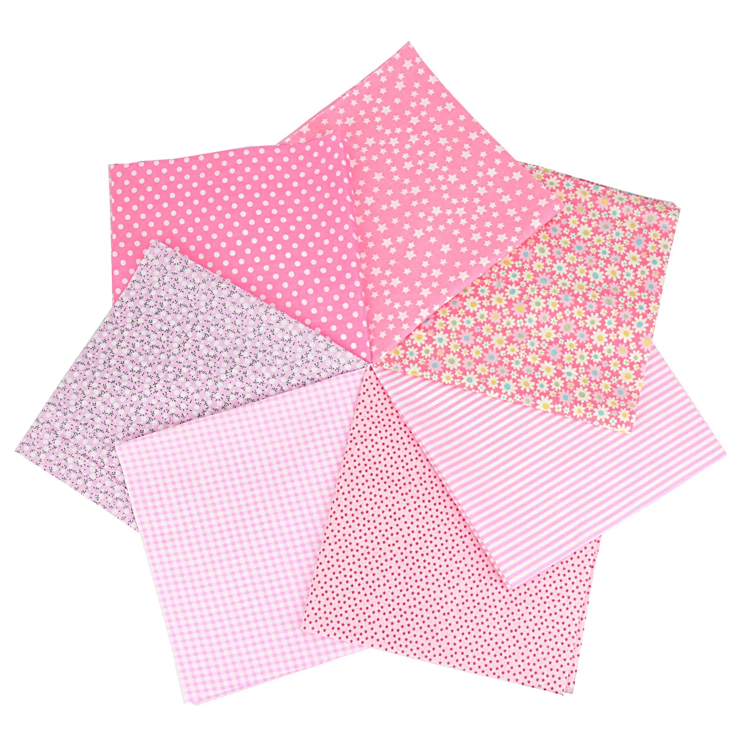 7PCS 25 x 25CM Squares Cotton Craft Fabric Cloths for DIY Bundle Patchwork Quilting Sewing Scrapbooking Artcraft