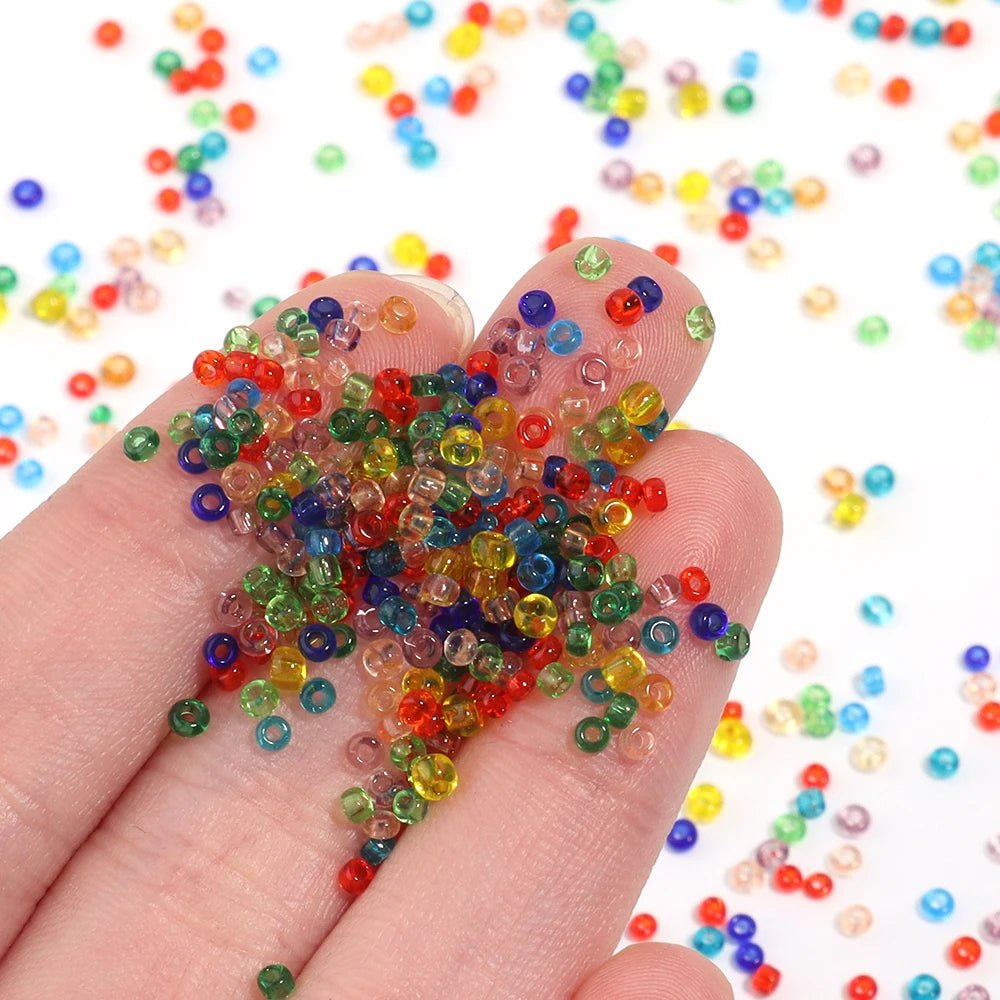 1130-5650pcs 2mm Transparent Seed Beads Uniform Round Spacer Glass Beads Czech Bead for DIY Earring Necklace Jewelry Making