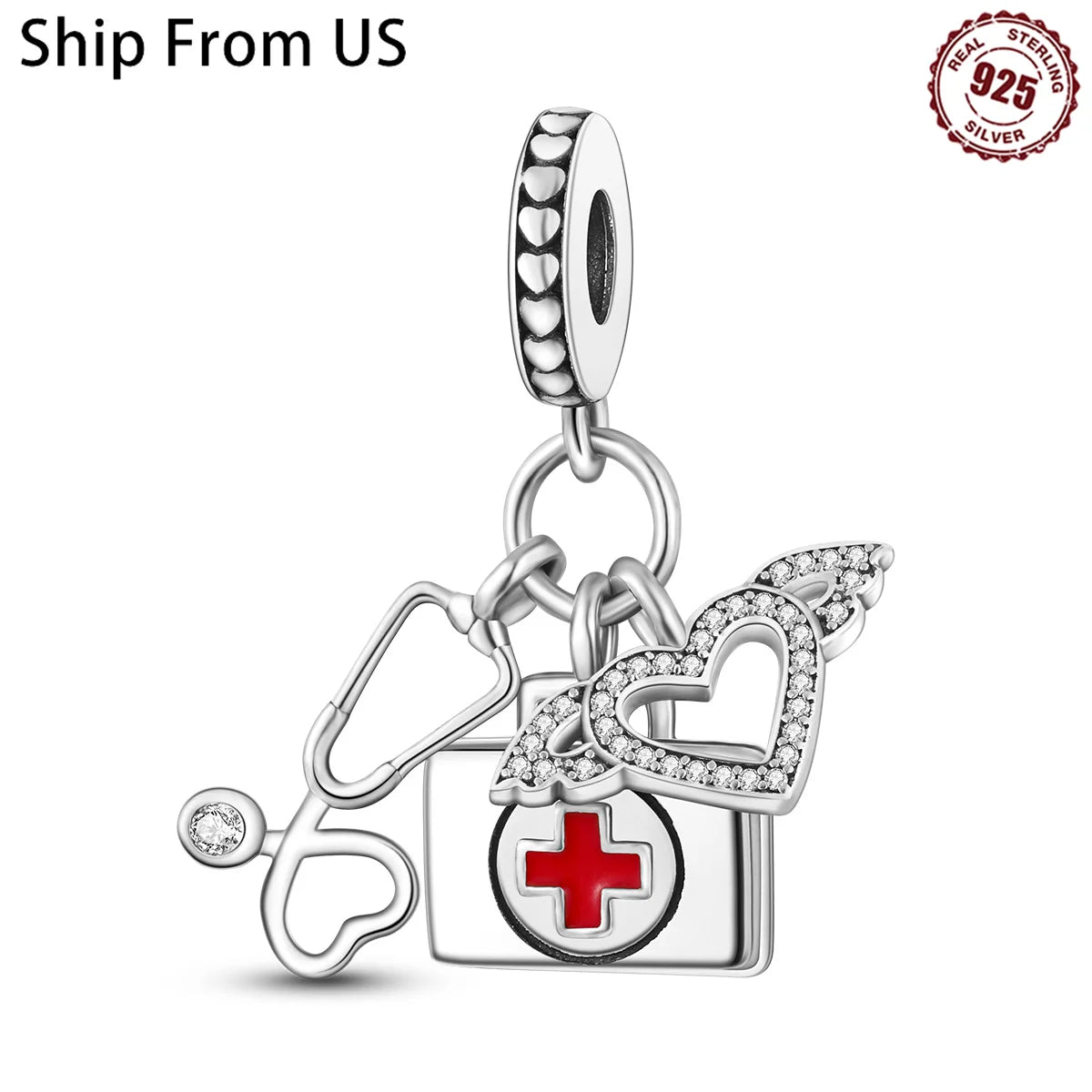 925 Sterling Silver First-aid Kit Household Item Series Charms Beads Fit Original Bracelets DIY Jewelry Accessory Gifts