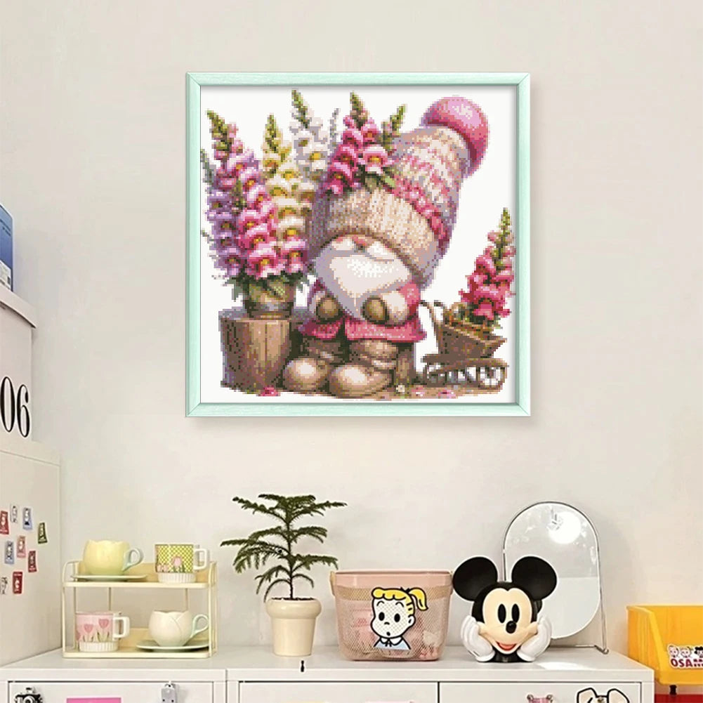 Partial Embroidery Bead 40x39cm Gnome 9CT DIY Cross Stitch Kit for Bedroom Home