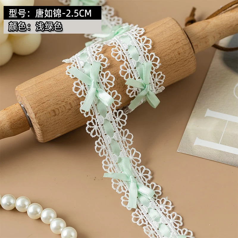 2Meters Bow Decorative Lace Trim Ribbons For Crafts Party Dress Sewing Diy Supplies Handmade Fabric Gift Wrapping Trimming Black
