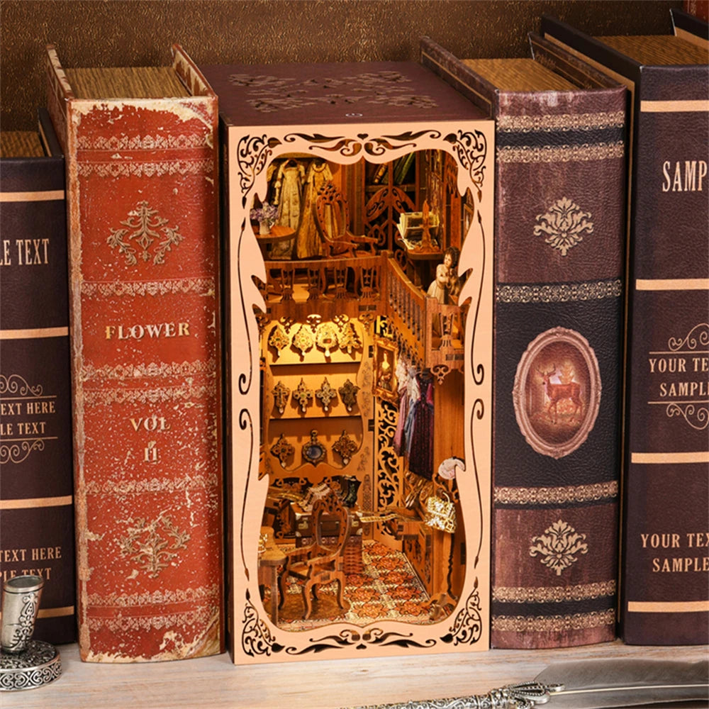 Book Nook Kit The Duchess Wardrobe High Quality Wooden Puzzle Doll House Miniature DIY Assembly Model Kit Production Toys Gifts