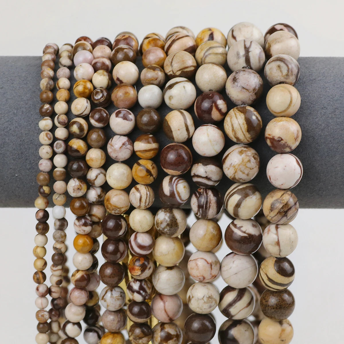 Natural Stone Beads 4 6 8 10 12mm Tiger Eye Amazonite Turquoises Agates Lava Round Spacer Beads For Jewelry Making DIY Bracelets