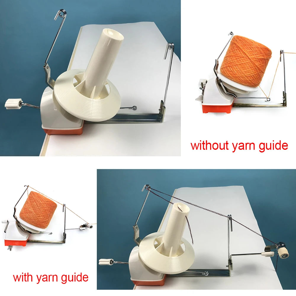 Compact Ball Winder with Manual Crank, High-Efficiency Design, Easy to Carry, Store, and Clean, Ideal for Yarn Storage