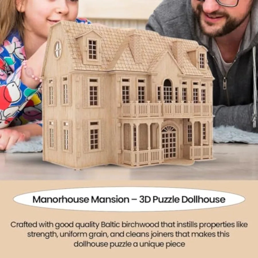 3D Puzzle Doll House with Robust Quality & Sturdy Construction – Easy to Assemble Educational Doll House Puzzle
