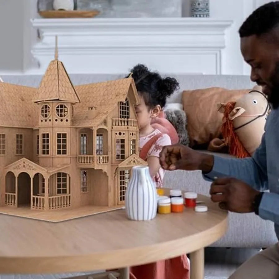 Fantasy Mansion – Easy-to-Assemble – Fun & Educational Original 3D Puzzle Wooden Doll House