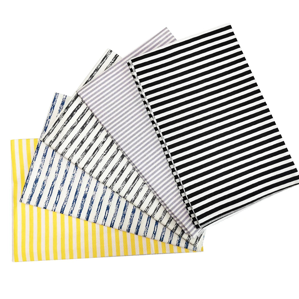 Teramila 5 PCS/Pack Cotton Fabirc Flower Printed Cloth For Hair Bows Sewing Quilt Doll Costume, Scrapbook Decoration Accessories