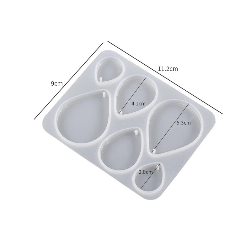 Geometric Earring Pendant Silicone Mold Round Epoxy Resin Mould For DIY Ornaments Keychain Necklace Charms Epoxy Resin Crafts