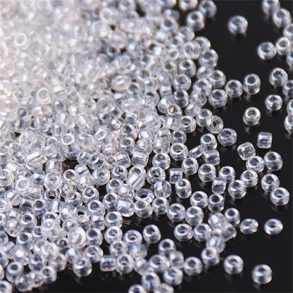 White Series Czech Glass Seedbeads Multi Size 1.5mm 2mm 3mm 4mm Round Spacer Beads For DIY Jewelry Making Garments Accessories
