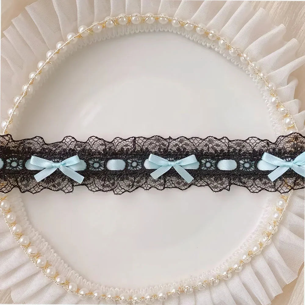 2Meters Bow Decorative Lace Trim Ribbons For Crafts Party Dress Sewing Diy Supplies Handmade Fabric Gift Wrapping Trimming Black