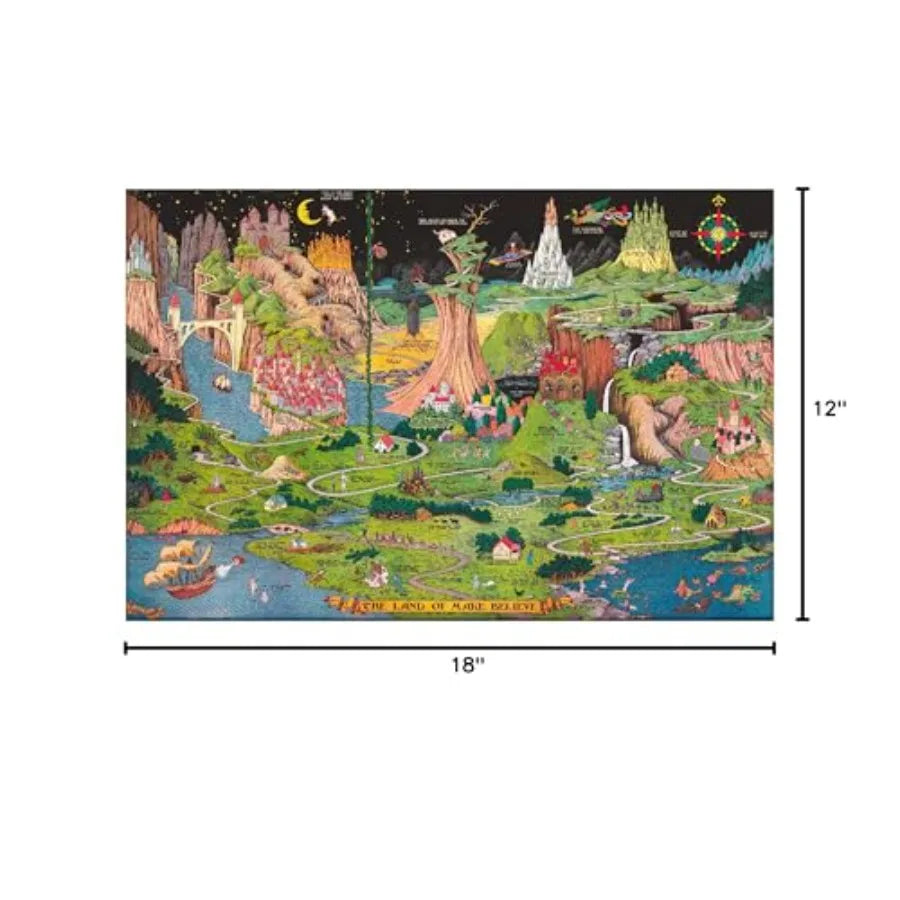 Wooden Jigsaw Puzzle for Adults - The Land of Make Believe - 516 Unique Pieces