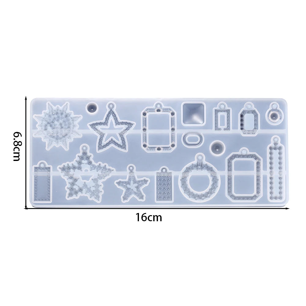 Earring Pendant Silicone Mold Epoxy Resin Jewelry Making Molds Heart Leaves Moon DIY Charms Pendant Mould Creative Jewelry Craft