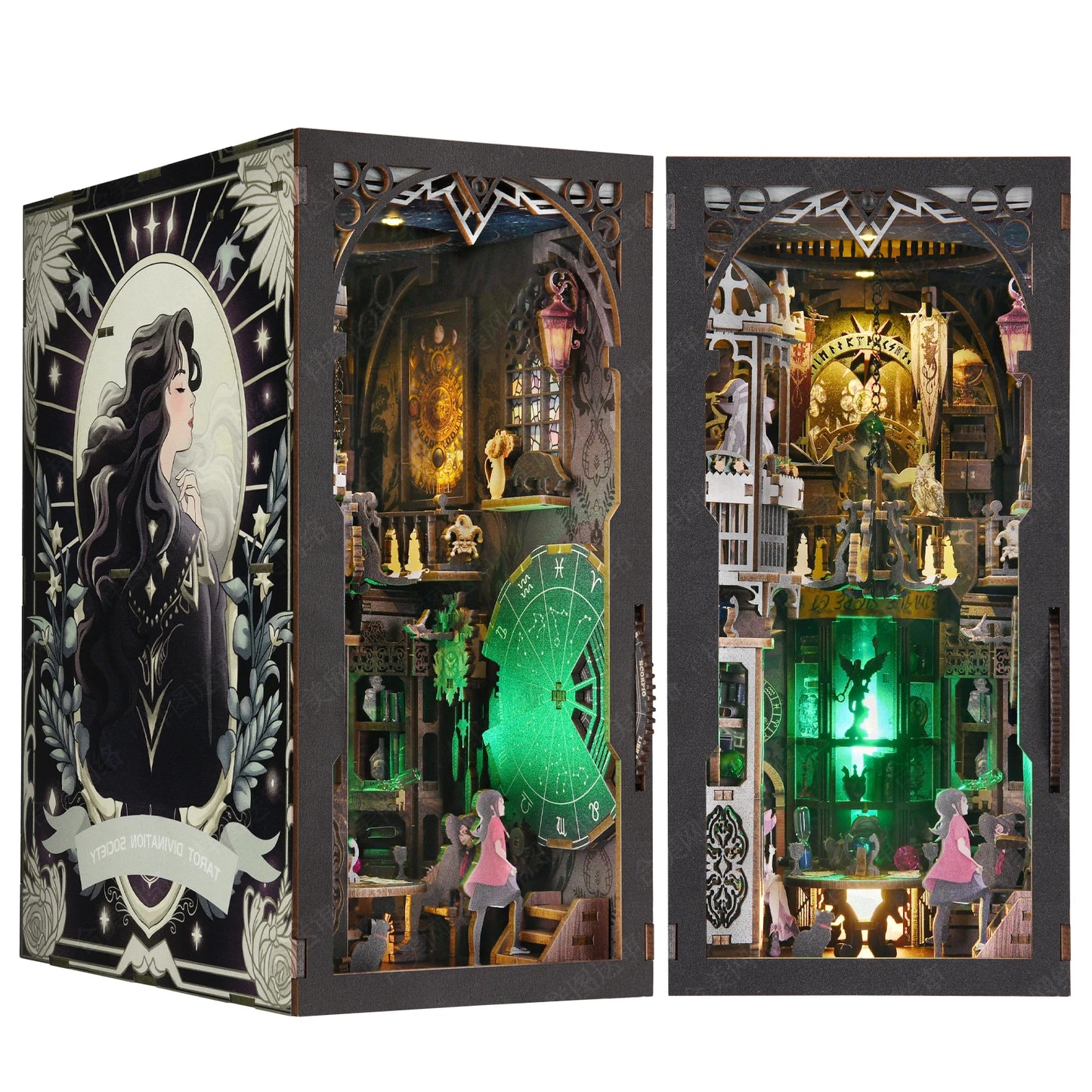 Book Nook Kit Apollo Bricks Space Exploration Model Build 3D Wooden Puzzle DIY Bookshelf Miniatural Astrona Dollhouse Decoration