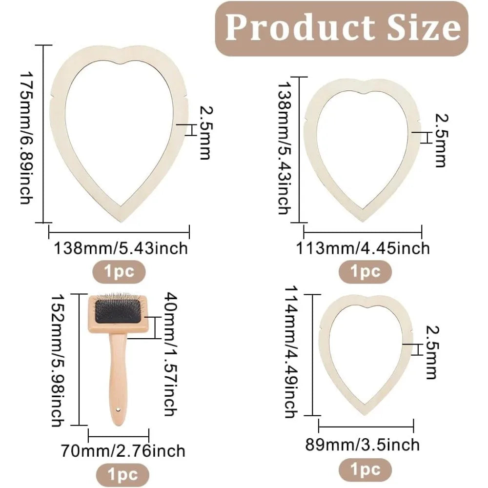 4Pcs Macrame Supplies Set Wooden Macrame Leaf Template Macrame Cutting Moulds and Comb for Making Macrame Feather making kit