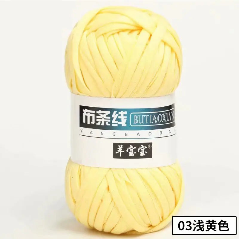 1Pc 100g T Shirt Thick Soft Cloth Yarn for Hand Knitting Crochet Woven Handbag Blanket Thick threads DIY mat slipper basket line
