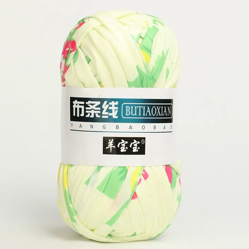 100g/pc Crocheting T Shirt Thick Soft Cloth Yarn for Hand Knitting Crochet Line Woven Handbag Blanket Thick Yarn Flat thread