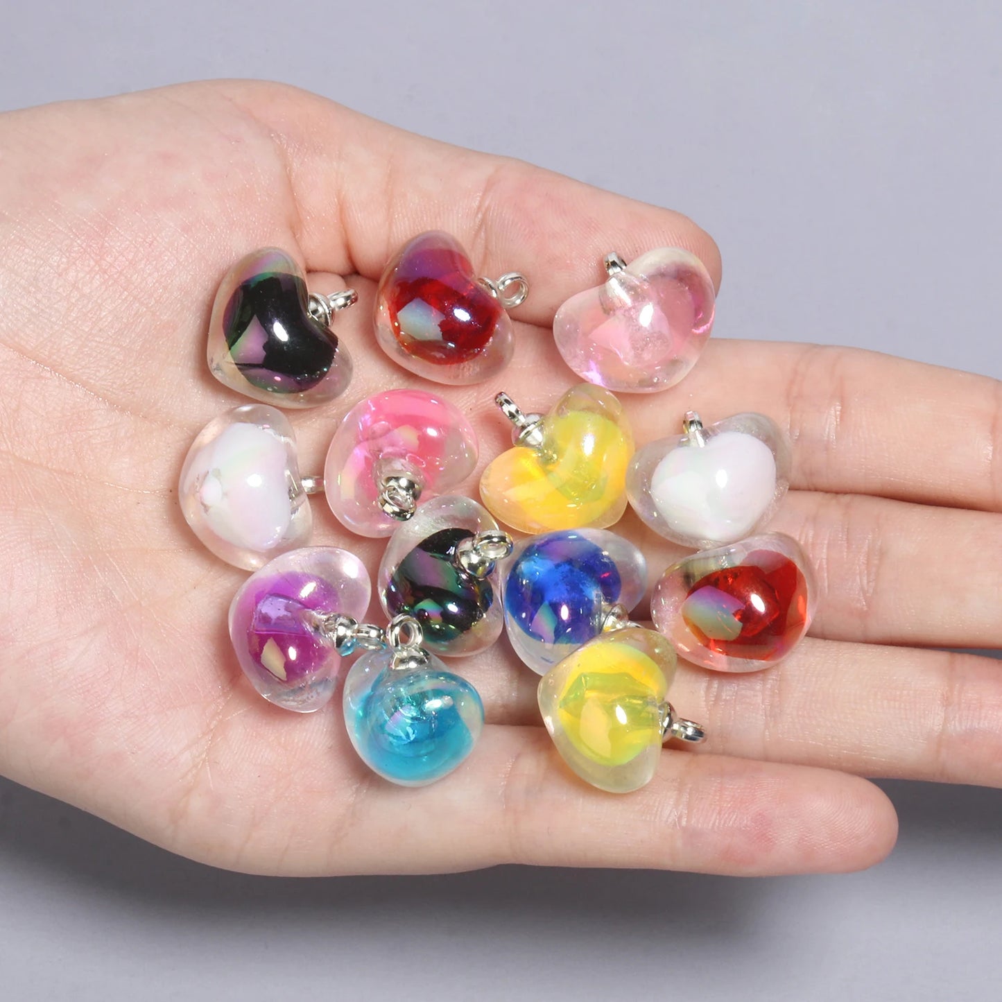 Colorful Star Charms Resin Candy Color Pendants Keychain Handmade Necklace Bracelet Jewelry Making DIY Craft Accessories 10pcs