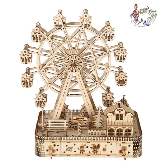 ferris wheel Model DIY 3D Wooden Puzzle Building Block Kits Assembly Toy Birthday Gift For Kids Adult Home Decor