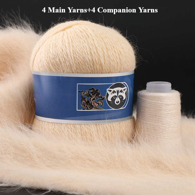 4 Sets Mixed Color Angora Cashmere Wool Yarn, 200g+80g Chunky Thick Knitting Yarn with Shiny Fibers, DIY Sweater, Scarf, Hat, Coat Crafting Material, 30% Angora, 70% Cashmere Wool, 20% Nylon