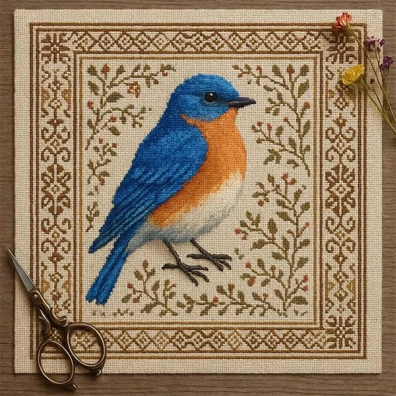Hummingbird Cross Stitch Kit, Counted Cross Stitch Kits, Cardinal Embroidery,  Decorative Artwork, Floral Embroidery, Highquality Thread, Stitching Supplies, Hobbyists, Craft Enthusiasts