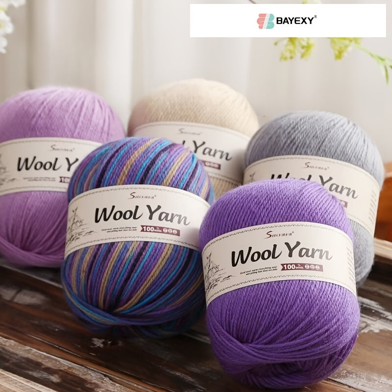 6-Pack BAYEXY Luxury Merino Wool Yarn - 500g Each, Mixed Colors - Perfect for DIY Knitting & Crochet Projects - Ideal for Sweaters, Scarves, Hats & Crafts - Gift for Knitters & Crafters