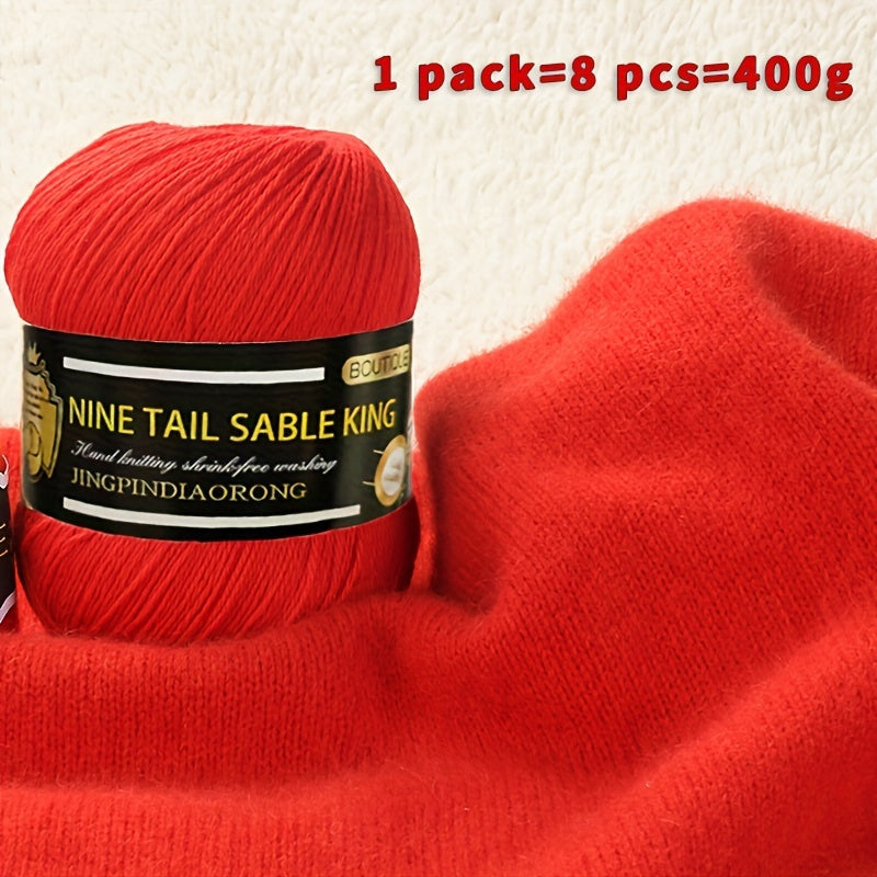 8rolls/pack Wool 10.00%, Cashmere 90.00% Yarn, Soft Comfortable Yarn For Knitting Crocheting High-quality Sweater And Scarf