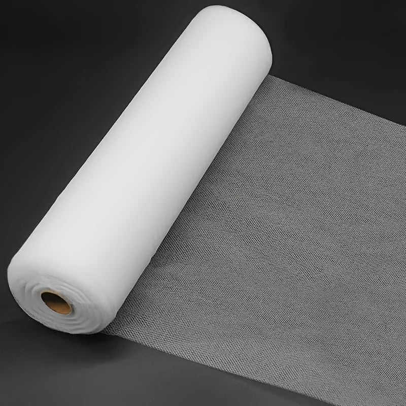 1 Roll of 50 Yards Extra-Long White Tulle Fabric - High Elasticity and Decorative Sheer Curtain, Suitable for DIY Weddings Bridal Showers Birthday & Anniversary Parties Halloween Christmas Décor Party Backdrop Holiday Gift O