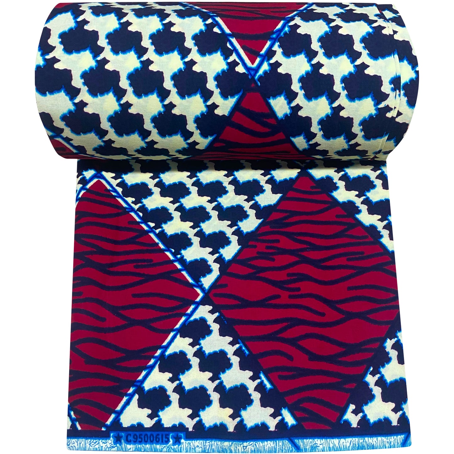 African Wax Print Fabric - Extra Long 6 Yards per Meter - Red, Pink, Brown, Navy - Smooth Soft Texture for Dresses, Skirts, Party & Wedding Dresses - Durable Sewing Fabric for Women'S Clothing - Ideal for Crafts & African Fas