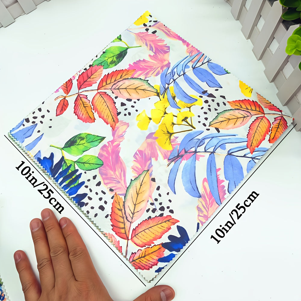 10 X 10 Inch Cotton Fabric, Square Multi-color Quilting Fabric Bundle, Pre-cut Printed Patchwork Material, Suitable for Holiday DIY Craft Fabric Handmade, DIY Handicraft Gifts, Christmas Gifts, Birthday Gifts, Holiday Gifts (